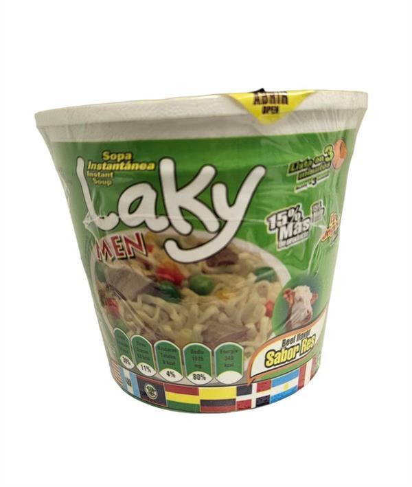 020302 (SAL) (GT) Laky Men Sopa Instantanea Sabor Res 12x2.65oz (Box)
