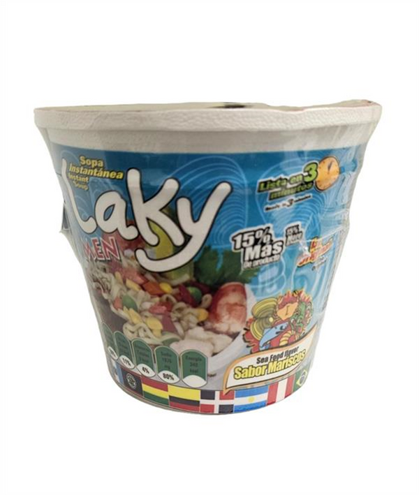 020302 (SAL) (GT) Laky Men Sopa Instantanea Sabor Mariscos 12x2.65oz (Box)