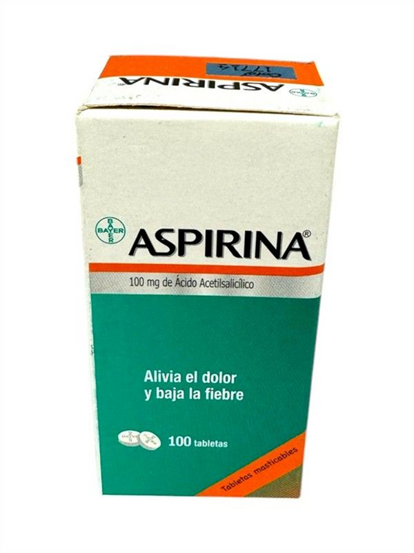 Aspirina 100 tab/100mg Masticables