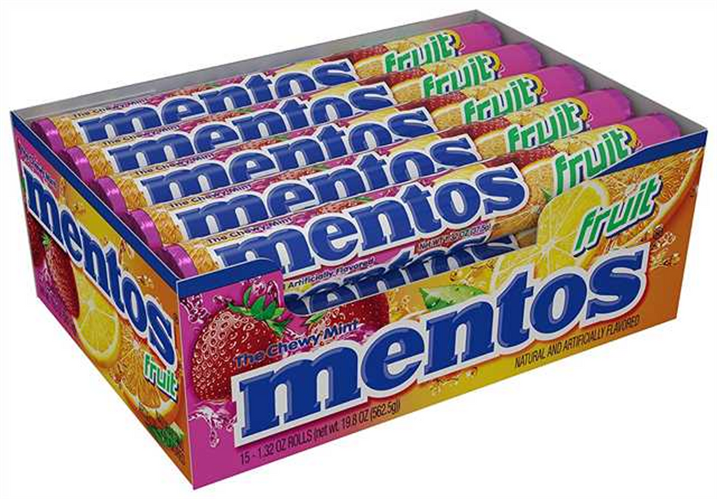 AAA00494 - A010101 Mentos Fruit Rolls 15/1.32 oz 