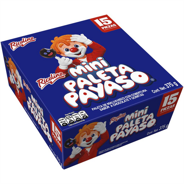 041201 Ricolino Paleta Mini Payaso 12/15 pcs (Pz)