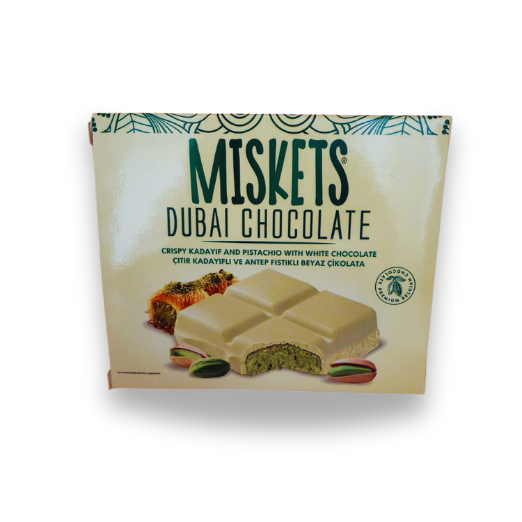 Miskets White Dubai Choc Pista 6/12/100gr (Pz)