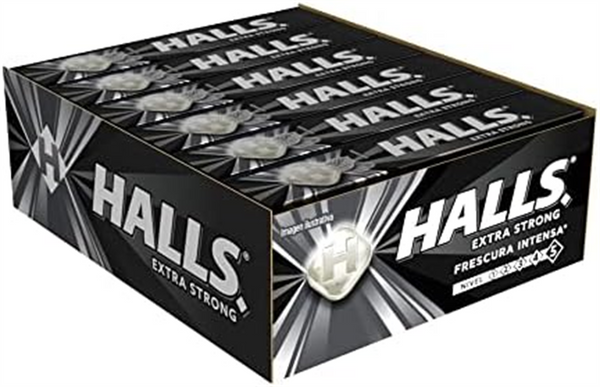A010101 HALLS Gde ExtraStrong (Negro) 12/20 pcs (Pz)