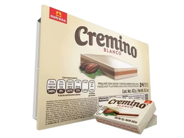 031002 Nutresa Cremino BlancoBandeja 16/24 Pzs (Pz)