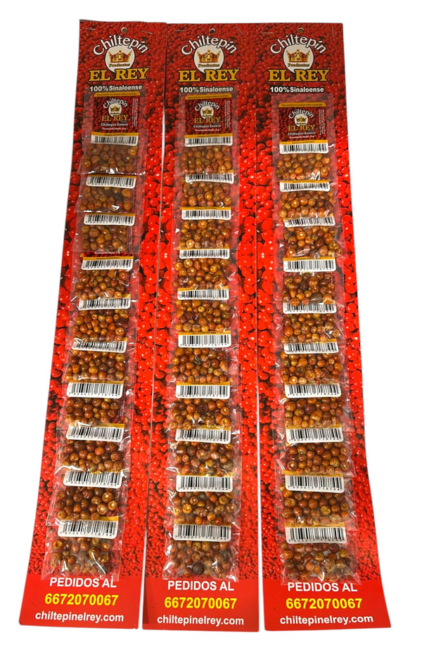 El Rey Chiltepin Entero Picante Tira 30/3gr (Pz)