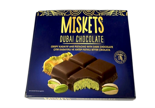 Miskets Dark Dubai Chocolate 12/72pcs/100gr (Pz)