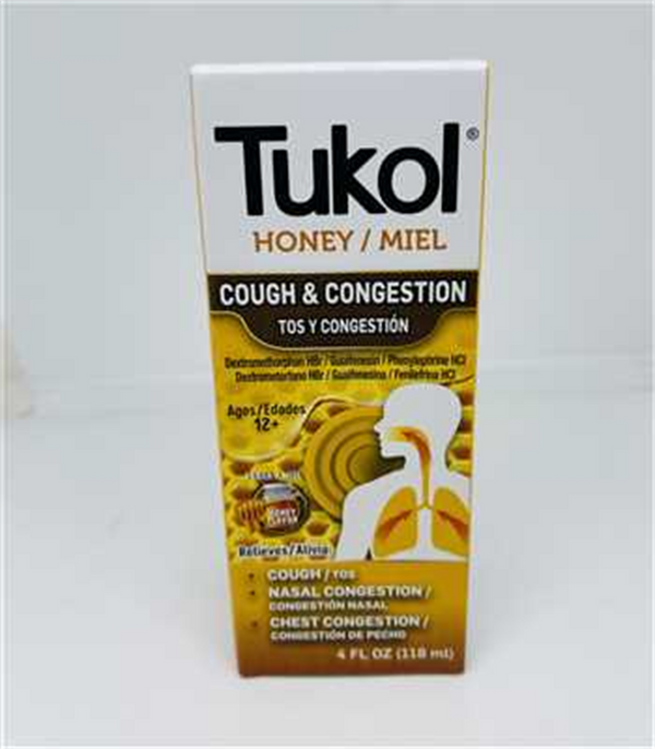 AA0101 TUKOL Miel Cough & Congestion 4 fl oz (Pz)