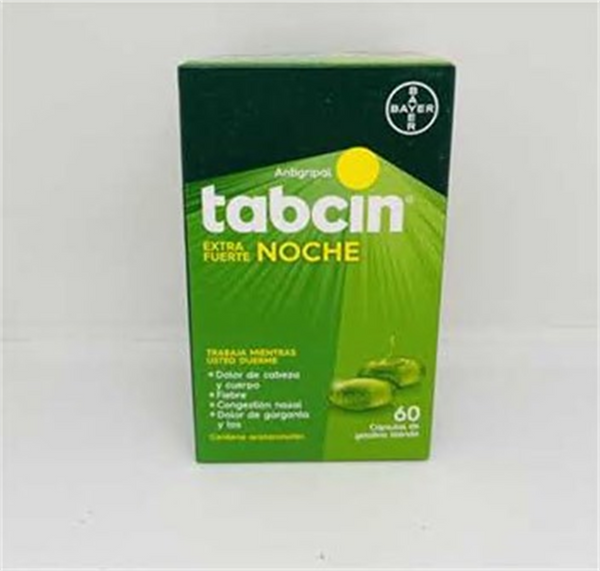 AA0101 Tabcin Extra Fuerte Noche 60 capsulas de gelatina blanda