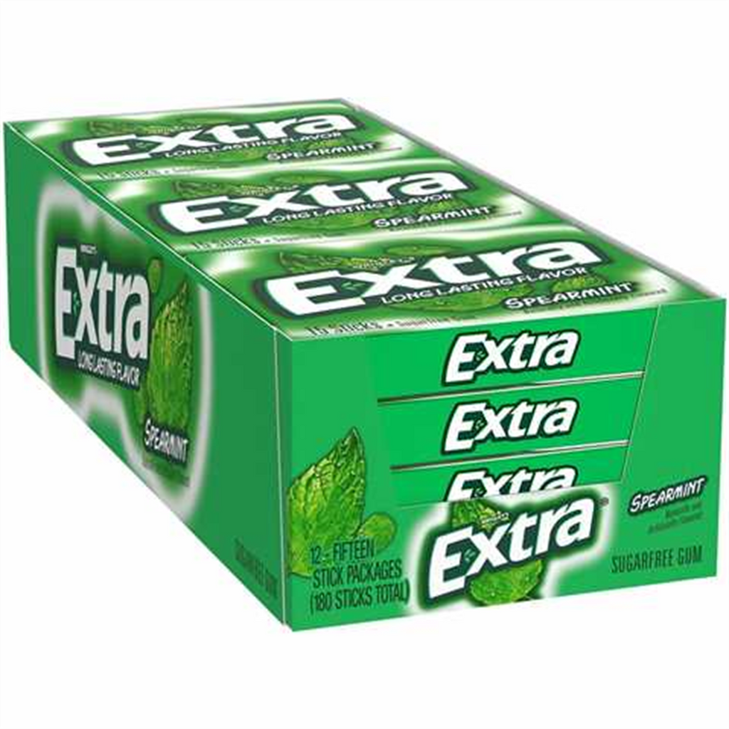 1 - AAA00454 - A010101 EXTRA Gum Spearmint 10 pcs