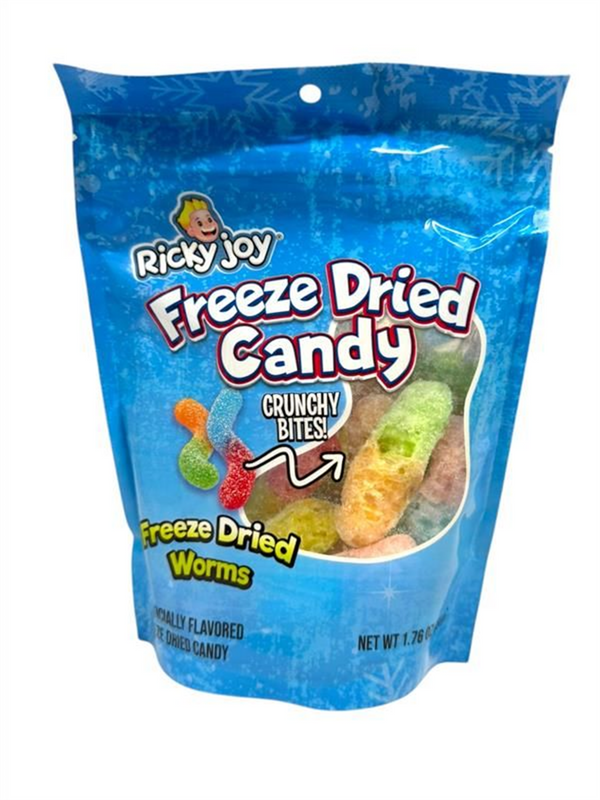 020101 (DUL) Ricky Joy Freeze Dried Candy Worms 1/24/1.76 Oz (Pz)
