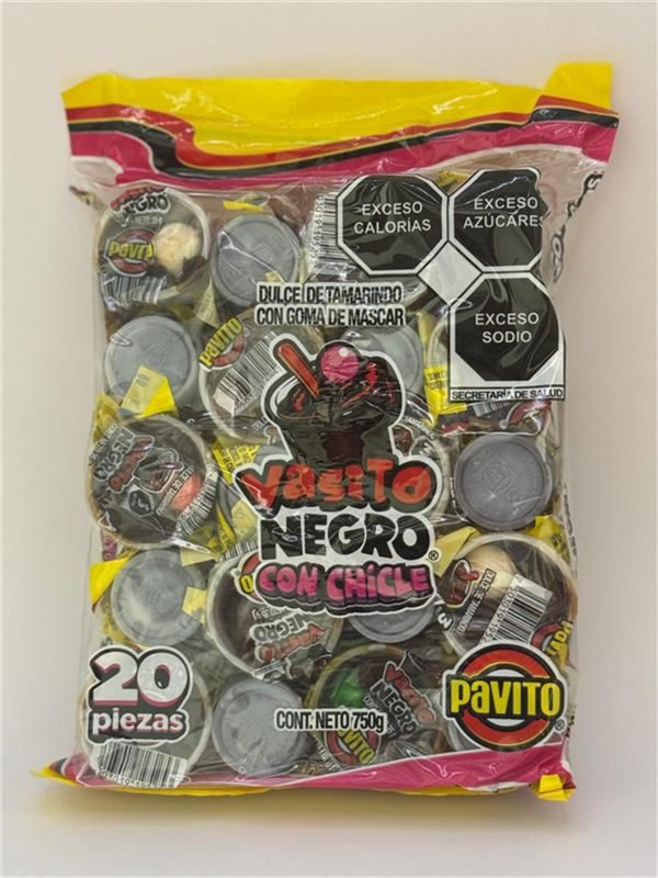 A010101 Pavito Vasito Negro Con Chile 30/20 (Pz)