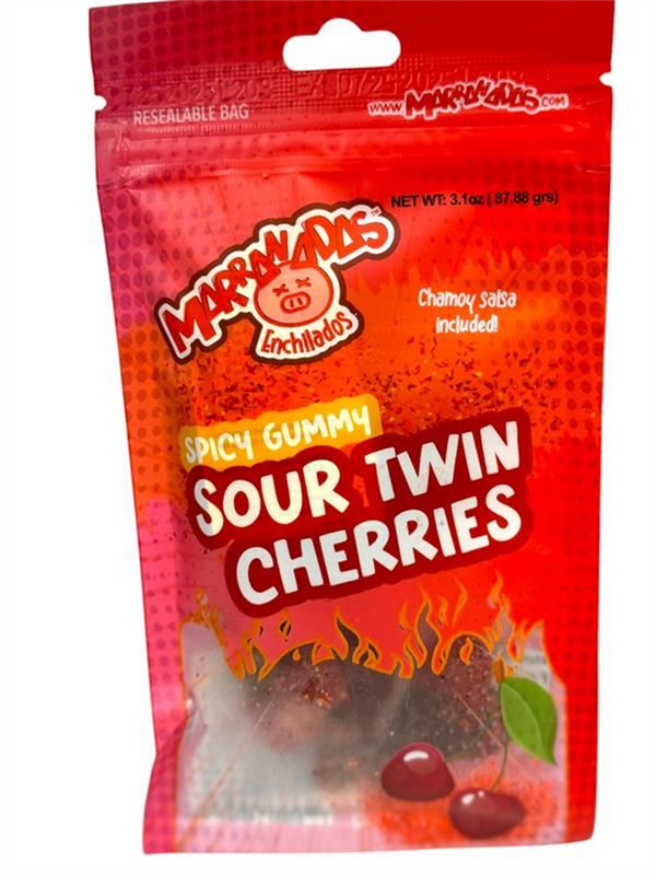 Marranadas Cherry Gummy 1/6 pz/3.1 Oz (Bag)