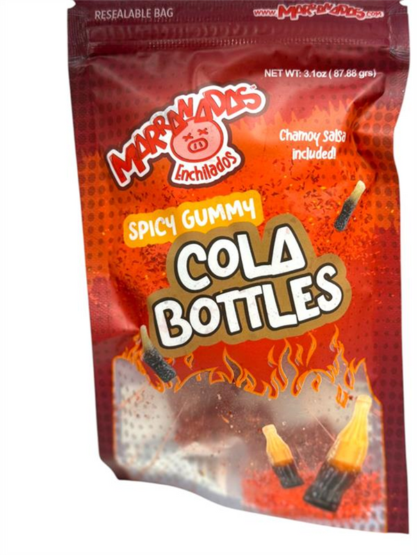 Marranadas Cola Bottles Gummy 1/6pz/3.1 Oz (Bag)