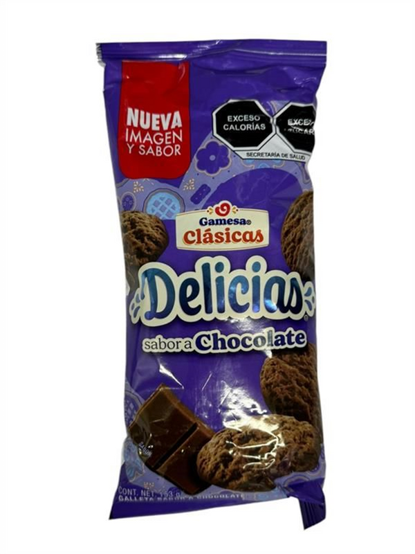 Gamesas Clasicas Delicias Sabor a Chocolate 18/153gr (Box)
