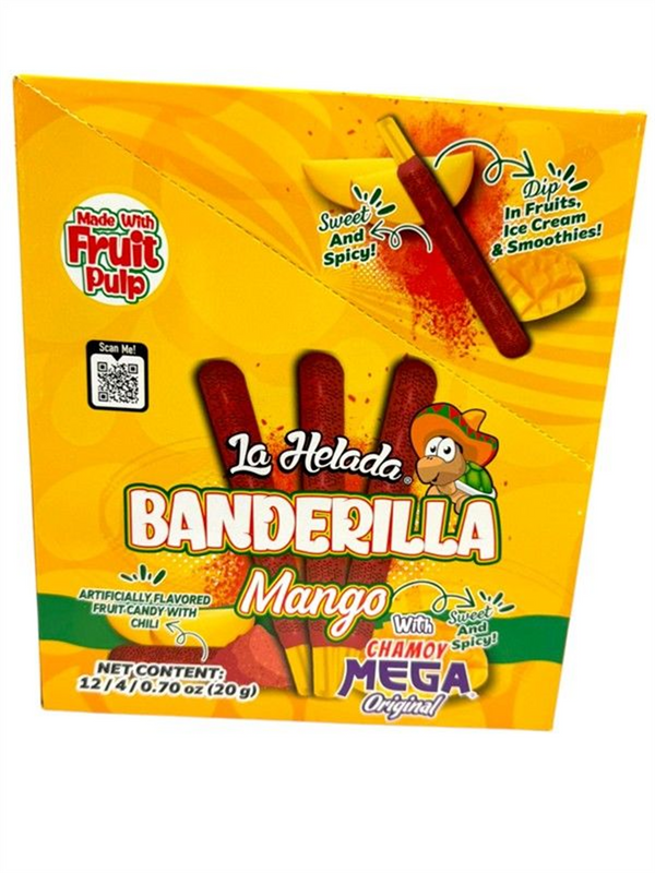 (DUL) La Helada Banderilla Mango con Mega Chamoy Orig. 4/12/.70 Oz (Dpl)