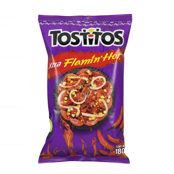 060201 Sabritas Tostitos Extra Flamin Hot Morado Big 175 grs (Pz)